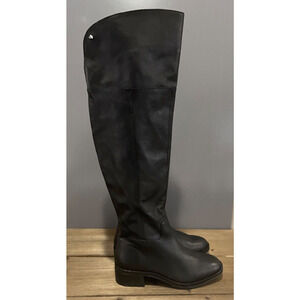 Vince Camuto Women's Jorshie Over the Knee Boots Size 6.5 Black Leather Block